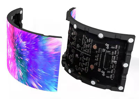 Melengkung P4 P5 320*160mm Indoor Full Color Led Display Bentuk Tidak Teratur
