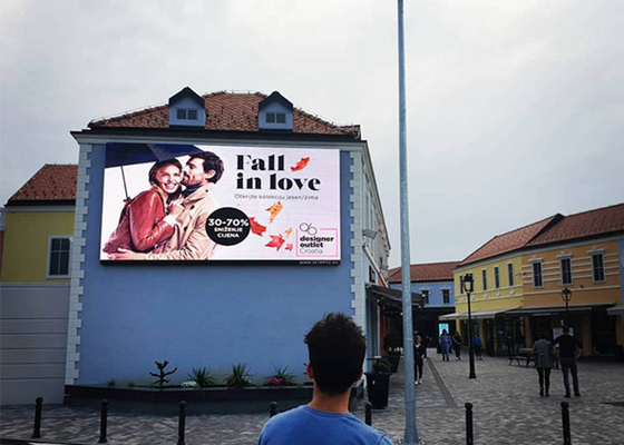 Weatherproof Backdrop Outdoor Full Color Led Display Iklan Komersial