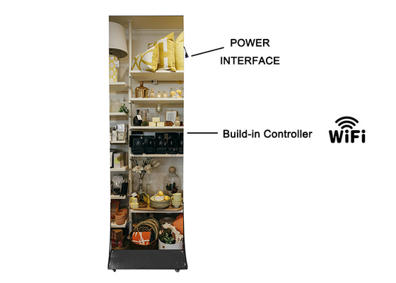 All-in-one Double Side Ultra Thin Poster LED Screen Indoor yang Bisa Dipindahkan