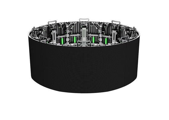 Curved Indoor Rental LED Display Bentuk Lingkaran Sudut Video Wall
