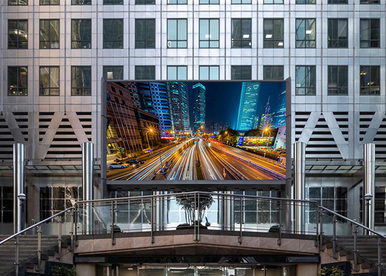Tanda digital LED luar di dinding/pilar 110-240v AC City Street