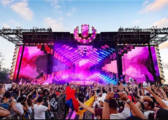 P2.604 Pemandangan panggung portabel Penyewaan LED Video Wall Giant LED Display Untuk Acara