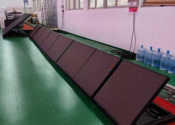 P4 Pencahayaan tinggi Outdoor Elektronik Iklan Layar Front Flip Box