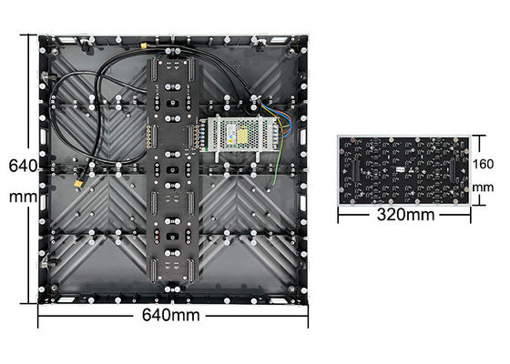 Seamless Splicing 640*640mm Indoor LED Video Wall Untuk Ruang Kontrol Bioskop